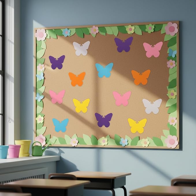Ireer 48 Pcs Large Foam Butterfly Cutouts 6 Inch Colorful Spring Bulletin Board - Image 4