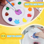 200 Pack Back to School Paint Palettes Bulk 6.7 Inch Round Washable Plastic - Image 3