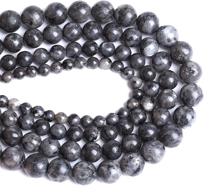 4mm 90pcs Natural Black Labradorite Stone Beads Round Larvikite Beads - Image 2