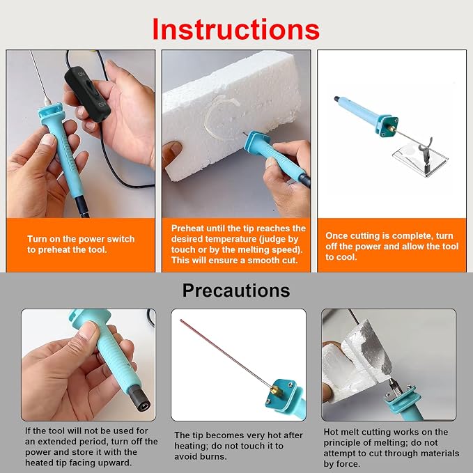 Foam Cutter Electric Hot Wire Cutter Pen 10CM Foam Board Cutting - Image 4