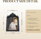 Cuspin Vintage Picture Frame 6x8 Black Frame, Ornate Resin Photo Frame - Image 6