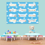 Qyeahkj Sky White Cloud Bulletin Board Paper Roll Cloud Bulletin Board - Image 7