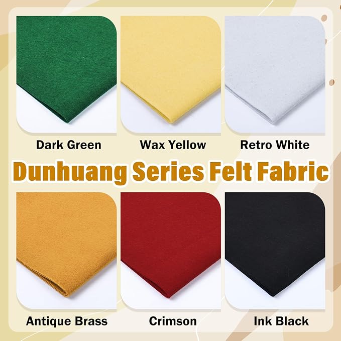 XSEINO 6 Rolls 12"x35" Large Felt Sheets, 1.4mm Thick Nonwoven Fabric - Image 3