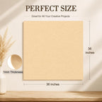 Sand Large Felt Fabric 36" x 36", 1mm Stiff Felt Sheet, Nonwoven Fabric - Image 3