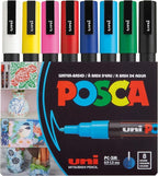 Uni Posca Paint Markers, 3M Fine Point Acrylic Paint Pens by Unknown