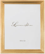 Lawrence Frames 8.5x11 Sutter Burnished Gold Picture Frame by LawrenceFrames