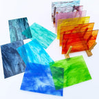 LITMIND 12 Sheets Streaky Transparent Stained Glass Pack – Mystic Wispy Rainbow - Image 5