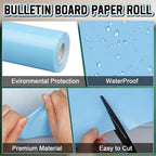 Inkspire Light Blue Bulletin Board Paper Roll, 14.8FTx18.5IN Large Reusable - Image 3