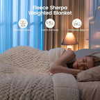 Super Fuzzy Soft Fleece Sherpa Weighted Blanket 20 lbs - Image 2