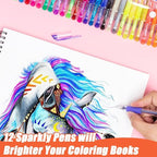 TANMIT 36 Colors Gel Pens Set for Adult Coloring Books - Image 4