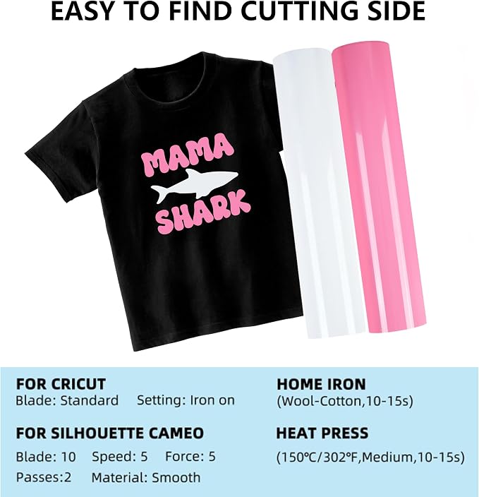RENLITONG White and Pink Heat Transfer Vinyl - Image 3