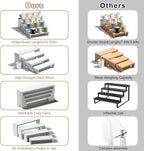 4 Set White Wood Tiered Riser Display Stands - Image 7