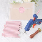 Pearl Pink Sealing Wax Sticks, WASOHLING 20Pcs Glue Gun Wax Seal Sticks - Image 3