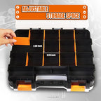 Jack Boss Tool Box with Transparent Lid, Double Side 34-Compartments Organizer - Image 3