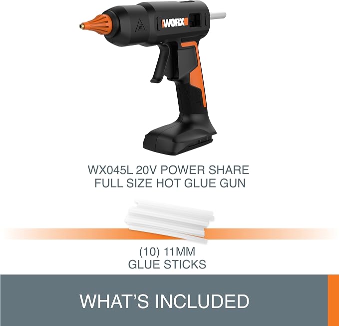 Worx 20V Power Share Full-Size Hot Glue Gun WX045L.9- - Image 5