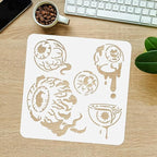 1pc Horrible Eye Balls Journal Stencil - Image 4