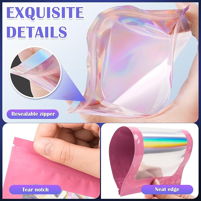 JETMORE 100 PCS Mylar Bags, Resealable Bag - Image 5