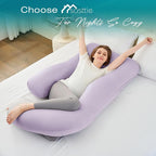 Sasttie Pregnancy Pillows for Sleeping, U Shaped Cooling Full Body Pillow - Image 7