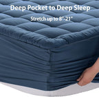 EASELAND Queen Size Mattress Pad Pillow Top Mattress Cover Quilted Fitted - Image 5