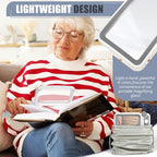 AKKYCVS Magnifying Glass with Light, Rechargeable 5X Large Page Magnifier - Image 4