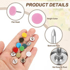 uxcell 150Pcs Upholstery Tacks, 11mmx15mm Flat Head Thumb Tack Decorative - Image 3