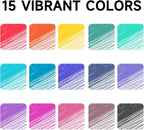 Lineon Erasable Gel Pens, 15 Colors Retractable 0.5mm Fine Point Erasable Pens - Image 2