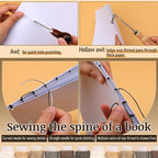 49 Pcs Book Binding Kits for Beginners Hand Bookbinding Tools Bookbinding - Image 5