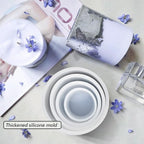 4 Pcs Cylinder Candle Molds for Candle Making, Silicone Candle Molds | Pillar - Image 4