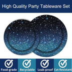 96 Pcs Galaxy Party Starry Night Supplies Tableware Set Outer Space Theme - Image 4