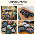 Magnetic Board Game Storage Trays, Hexagonal Modular Organizer, Flexibility - Image 7