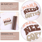 Tintnut Brown Derby Puff Heat Transfer Vinyl Roll, easy cut & weed, stretch - Image 4