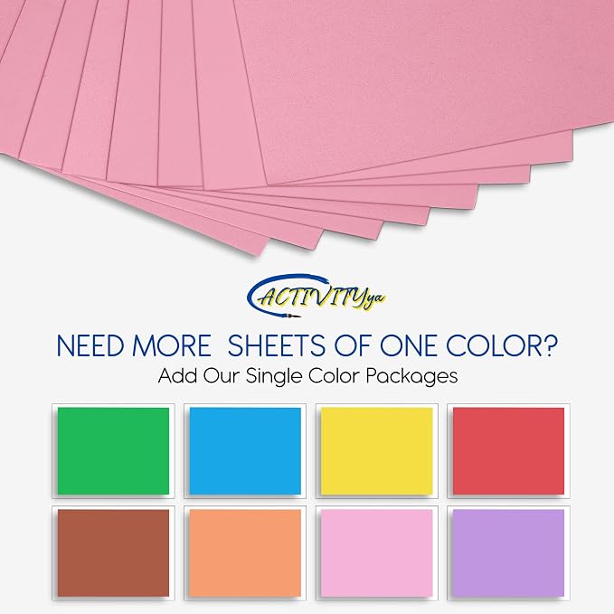 Pink EVA Foam Sheets, 6 x 9 Inch, 2mm Thick – Foam Paper - Image 3