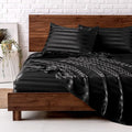 MR&HM Satin Bed Sheets, Full Size Sheets Set by MRHM