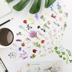160Pcs Natural Flower Stickers for Scrapbooking, Self-Adhesive Transparent - Image 6