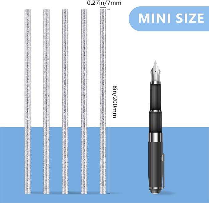 Manarty Glitter Silver Hot Glue Sticks, All Temperature Adhesive EVA Glue Sticks - Image 2