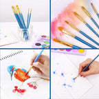 60 Pcs Acrylic Paint Brush Set, Oil & Watercolor - Image 5