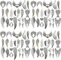WOCRAFT 120pcs Antique Silver Wing Charms by WOCRAFT