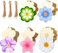 Flower 30pc 5Types Unfinished Wooden Gift Ornaments DIY Craft Birthday Present by Tmflexe
