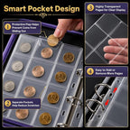 Coin Collection Book Holder for Collectors, 200 Pockets Collecting Album& 30 - Image 4