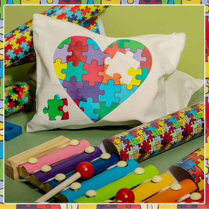 Tintnut Puzzle Heat Transfer Vinyl, 10 Sheets 10"x12" Iron on Vinyl | Rainbow - Image 6