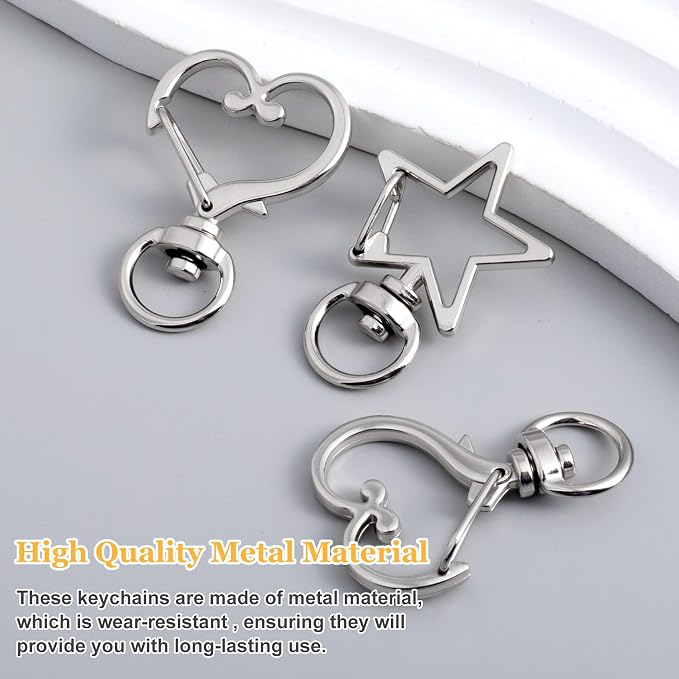 20PCS Star Swivel Keychain Clasps, DIY Accessories, Keyrings - Image 5