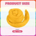 MECCANIXITY Wool Roving Yarn Soft Felting Wool 50g/1.76oz Pure Chunky Roving - Image 2