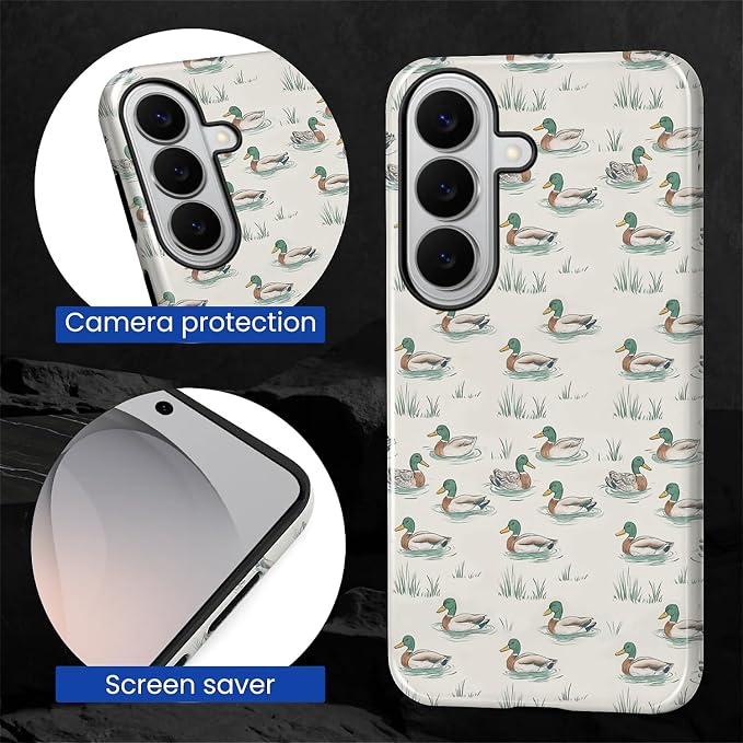 for Samsung Galaxy S26 Case, Cute Duck Pattern Glossy 2 in 1 Shockproof Bumper - Image 5
