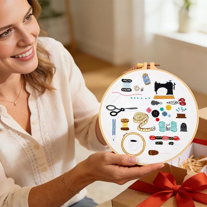Crafmanoe Hand Embroidery Kits for Beginners Adults, Crewel Embroidery DIY Kits - Image 6