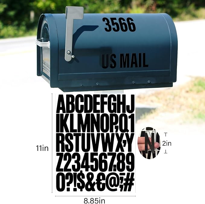Letter Stickers, Mailbox Numbers, 2 Inch Waterproof Vinyl Alphabet | 2 Inch - Image 2
