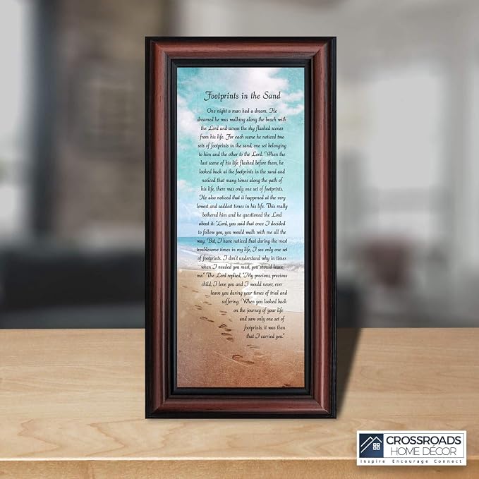 Footprints in the Sand Inspirational Wall Art, Beach Decor, Christian Gifts - Image 4