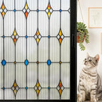 VELIMAX Reeded Glass Window Film, Window Privacy Film, Frosted Glass Window by VELIMAX