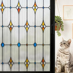 VELIMAX Reeded Glass Window Film, Window Privacy Film, Frosted Glass Window by VELIMAX