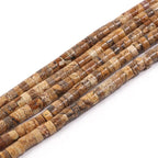 150Pcs 4×2mm Natural Picture Jasper Spacer Stone Beads by Nitopupu