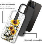ZHEGAILIAN Case for iPhone 15 Pro Max, Sunflower Faux Stained Glass Effect - Image 2